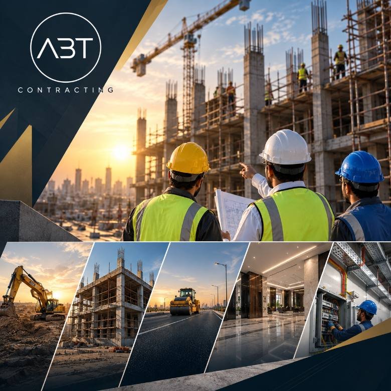 فريق ABT Contracting يدير مراحل تنفيذ مشروع مقاولات